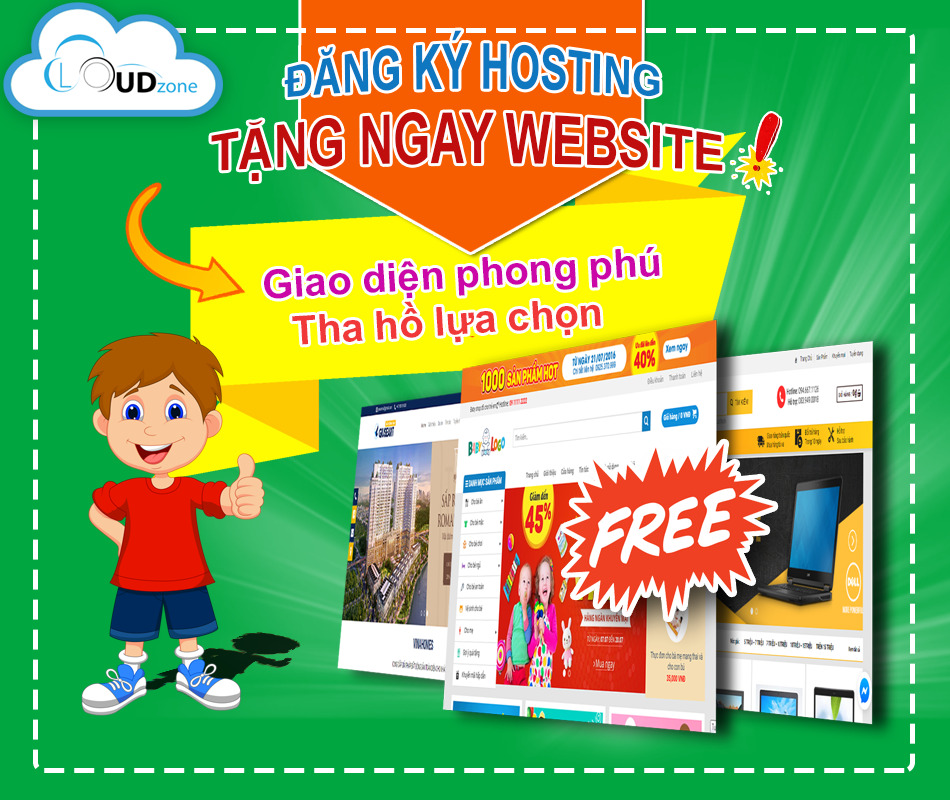 Mua hosting được tặng websiteMua hosting được tặng website