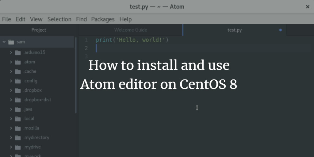 Hướng dẫn cài đặt và sử dụng trình soạn thảo văn bản Atom trên CentOS 8