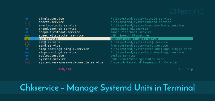 Quản trị các units của Systemd dễ dàng với công cụ Chkservice