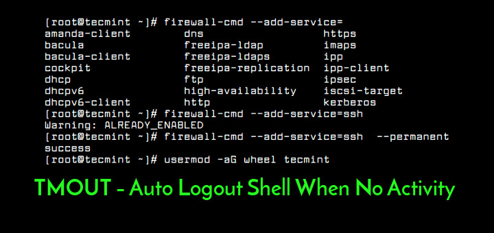 TMOUT – Tự động đăng xuất khỏi Linux Shell khi không có hoạt động