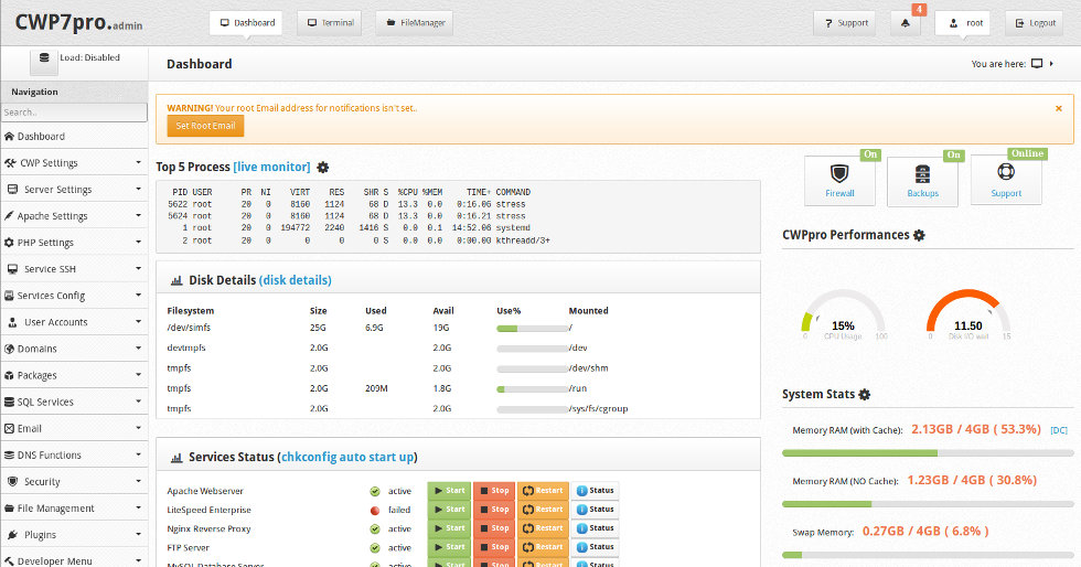 5 Control Panel miễn phí dành cho VPS Linux