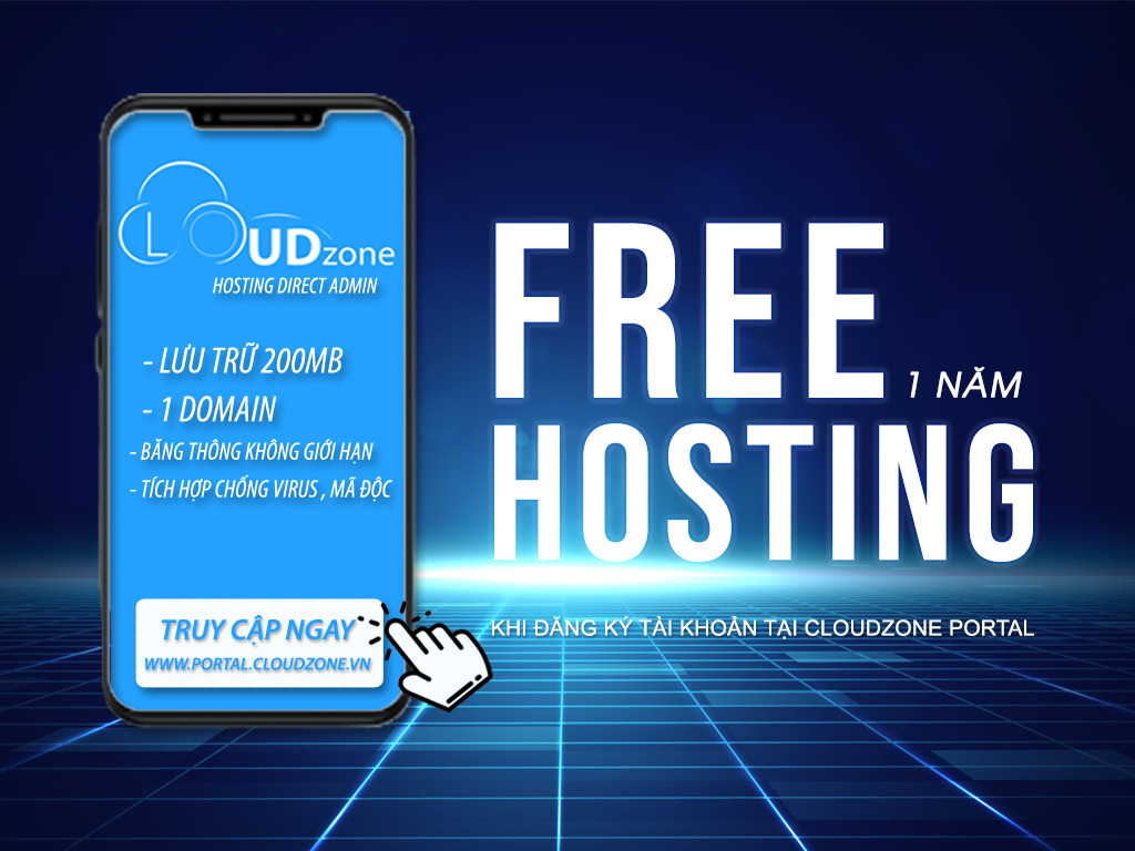 HOSTING MIỄN PHÍ – Đăng ký ngay tại Cloudzone Portal