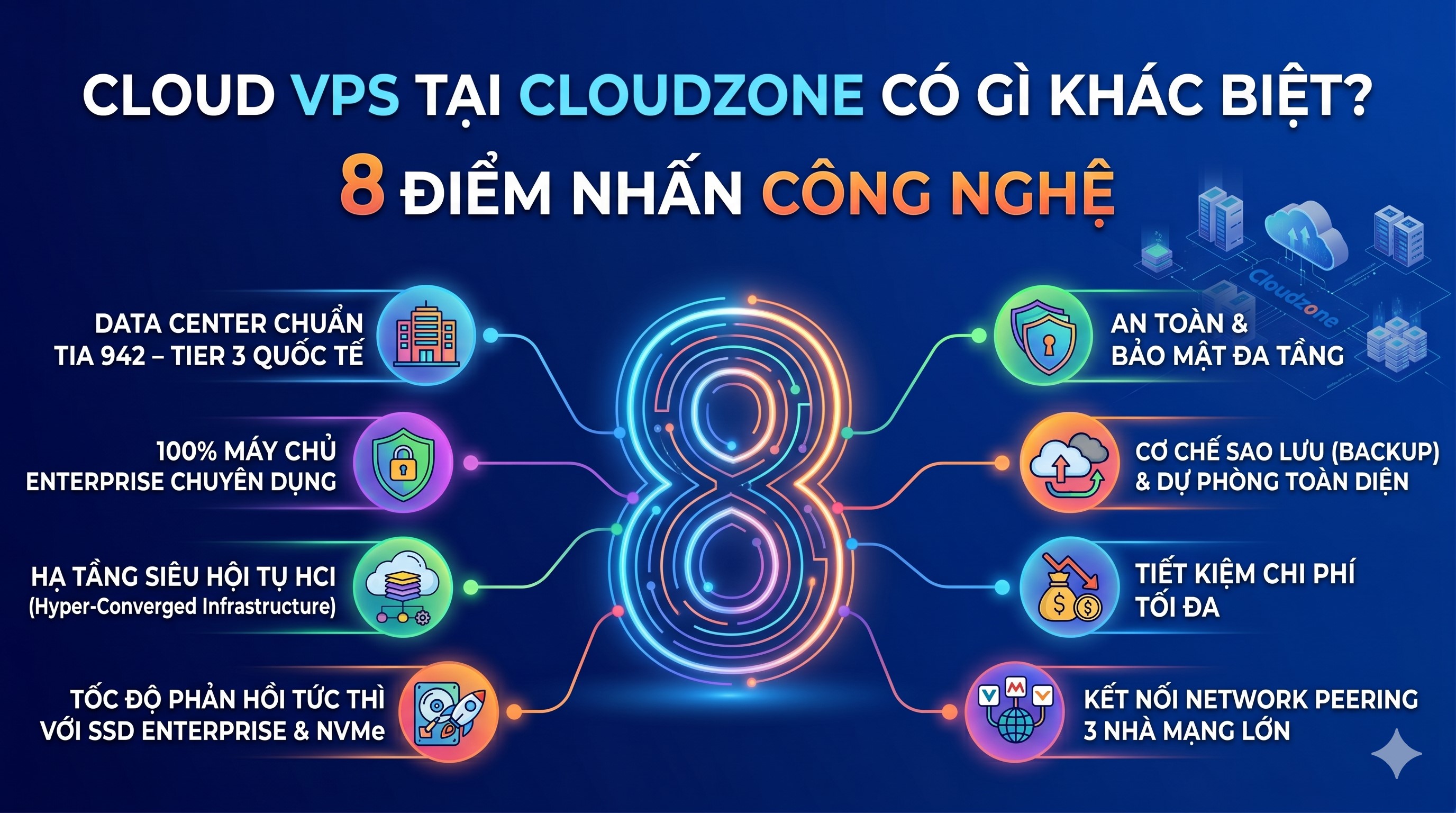 Cloud VPS Tại Cloudzone Có Gì Khác Biệt? 8 Điểm Nhấn Công Nghệ