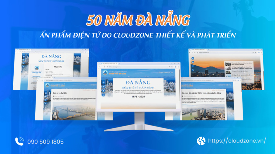 50 Năm Đà Nẵng – Ấn phẩm điện tử do Cloudzone Thiết Kế và Phát Triển